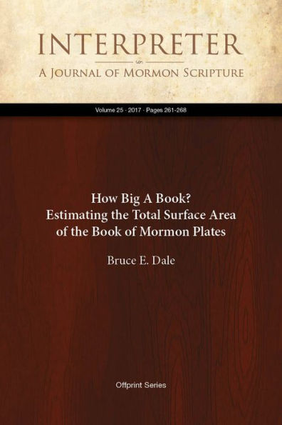How Big A Book? Estimating the Total Surface Area of the Book of Mormon Plates