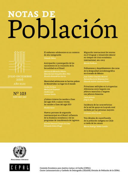 Notas de Poblacion Vol. 43 N 103