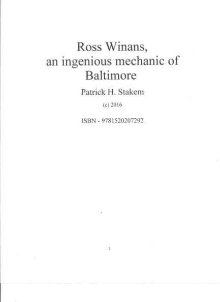 Ross Winans, an ingenious mechanic of Baltimore