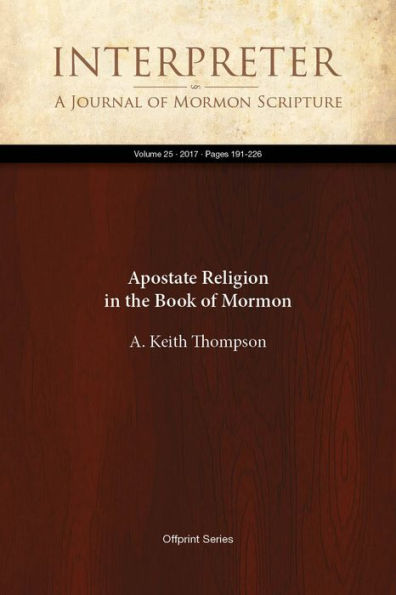 Apostate Religion in the Book of Mormon