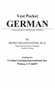 Title: Vest Pocket German, Author: Cortina