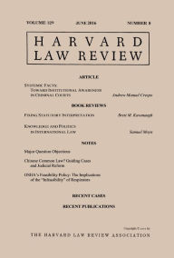 Title: Harvard Law Review: Volume 129, Number 8 - June 2016, Author: Harvard Law Review
