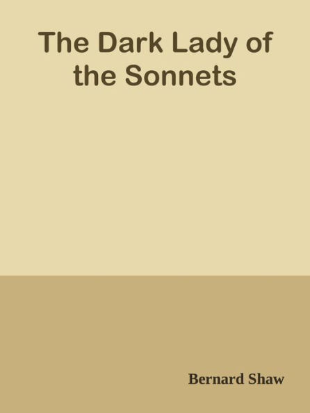 The Dark Lady of the Sonnets