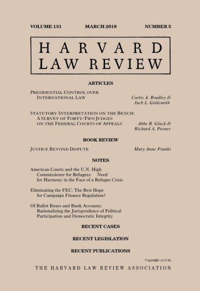 Harvard Law Review: Volume 131, Number 5 - March 2018