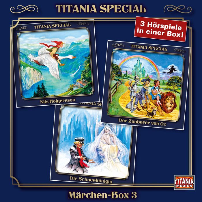 Titania Special, Märchenklassiker, Box 3: Nils Holgersson, Der Zauberer von Oz, Die Schneekönigin