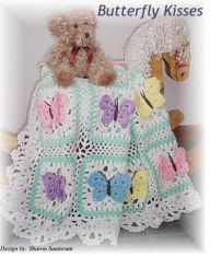 Title: Butterfly Kisses Baby Afghan Crochet Pattern, Author: Sharon Santorum