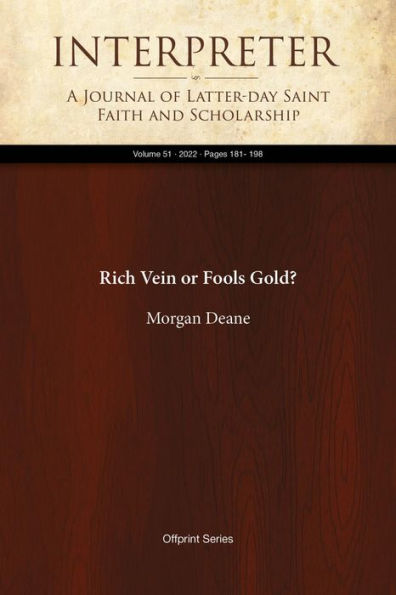 Rich Vein or Fools Gold?