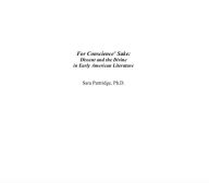 Title: For Conscience' Sake: Dissent and the Divine in Early American Literature, Author: Sara Partridge