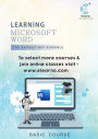 Learning Microsoft Word-The Easiest Way possible