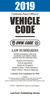 code vehicle book california officers qwik peace publishing excerpt read