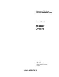 Title: Department of the Army Pamphlet DA PAM 600-8-105 Personnel General Military Orders April 2019, Author: United States Government Us Army