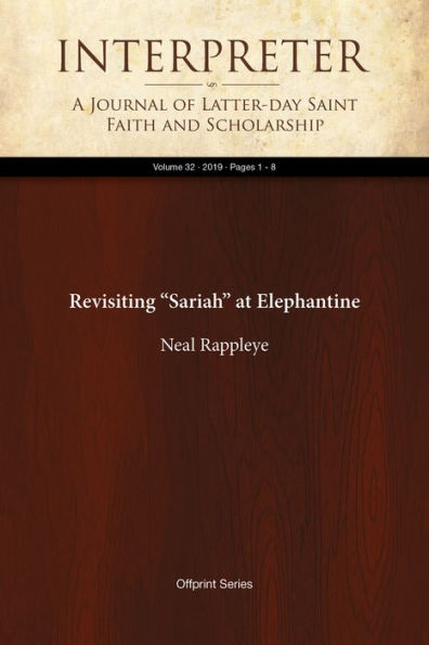 Revisiting Sariah at Elephantine