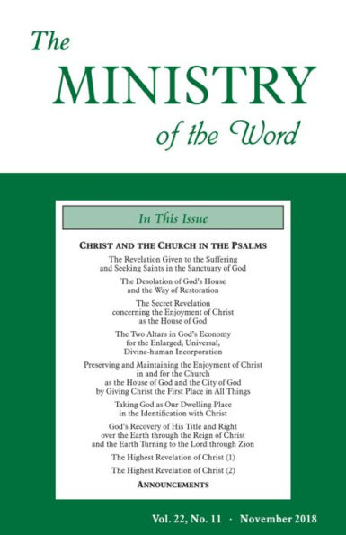 The Ministry of the Word, Vol. 22, No. 11