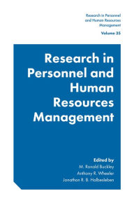 Title: Research in Personnel and Human Resources Management, Author: Anthony R. Wheeler