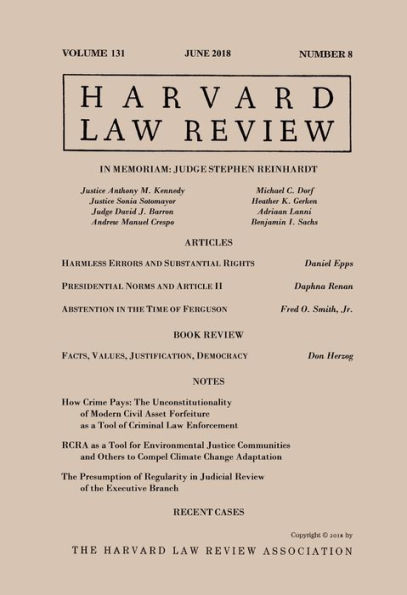 Harvard Law Review: Volume 131, Number 8 - June 2018