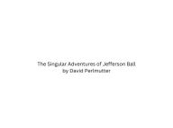 Title: The Singular Adventures of Jefferson Ball, Author: David Perlmutter