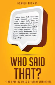 Title: WHO SAID THAT?, Author: Donald Thomas