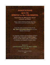 Title: Annotations upon the Epistle to the Colossians., Author: Giovanni (John) Diodati