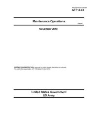 Title: Army Techniques Publication ATP 4-33 Maintenance Operations Change 1 November 2019, Author: United States Government Us Army