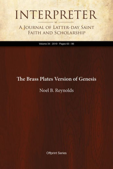 The Brass Plates Version of Genesis