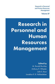 Title: Research in Personnel and Human Resources Management, v.37, Author: M. Ronald Buckley