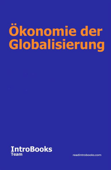 Ökonomie der Globalisierung