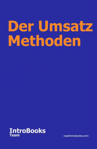 Title: Der Umsatz Methoden, Author: IntroBooks Team