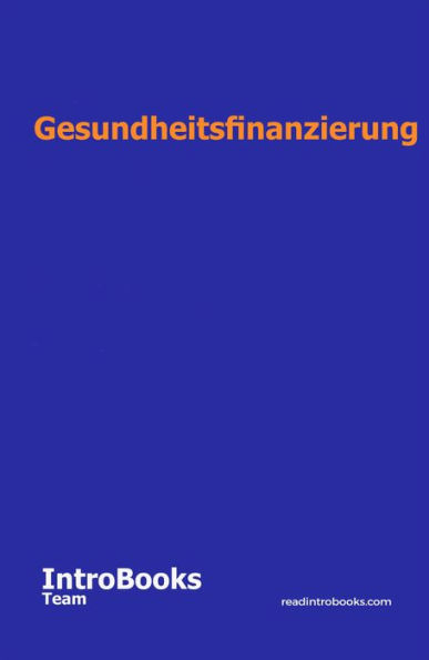 Gesundheitsfinanzierung