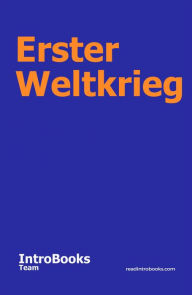 Title: Erster Weltkrieg, Author: IntroBooks Team