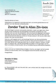 Title: Zonder Taal Is Alles Zin-Loos, Author: Ronaldo Siète
