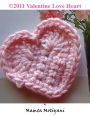 Valentine Love Heart Crochet Applique Pattern