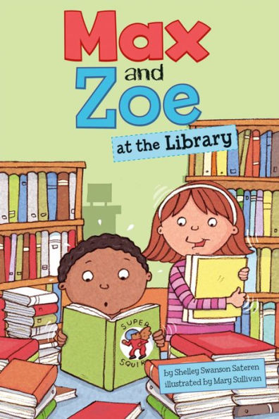 Max and Zoe at the Library