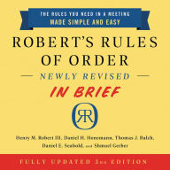 Robert's Rules of Order Newly Revised In Brief, 3rd edition