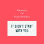 Summary of Mark Wolynn's It Didn't Start with You