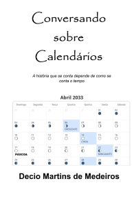Title: Conversando sobre Calendários, Author: Decio Martins de Medeiros