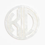 Title: Pearl White Laser Cut Monogram Coasters