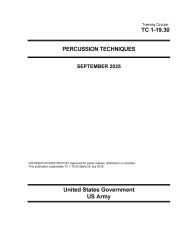 Title: Training Circular TC 1-19.30 Percussion Techniques September 2025, Author: United States Government Us Army