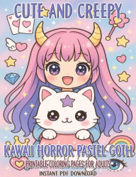 Title: Cute and Creepy Kawaii Coloring Book for Adults: Features 25 Coloring Pages, Author: Beatrice Harrison