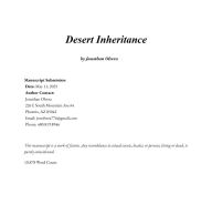 Title: Desert Inheritance, Author: Jonathan Olvera