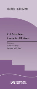 Title: OA Members Come in All Sizes: Welcome, Whatever Your Problem with Food, Author: Overeaters Anonymous