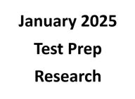 Title: January 2025 Test Prep Research, Author: Mometrix Product Development Team