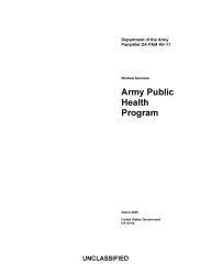 Title: Department of the Army Pamphlet DA PAM 40-11 Medical Services: Army Public Health Program March 2025, Author: United States Government Us Army