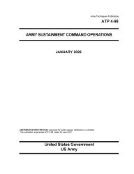 Title: Army Techniques Publication ATP 4-98 Army Sustainment Command Operations January 2025, Author: United States Government Us Army
