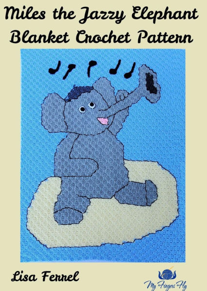 Miles the Jazzy Elephant Blanket C2C Crochet Pattern