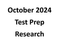 Title: October 2024 Test Prep Research, Author: Mometrix Product Development Team