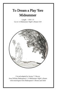 Title: To Dream a Play 'fore Midsummer, Author: Jeremy T. Havery