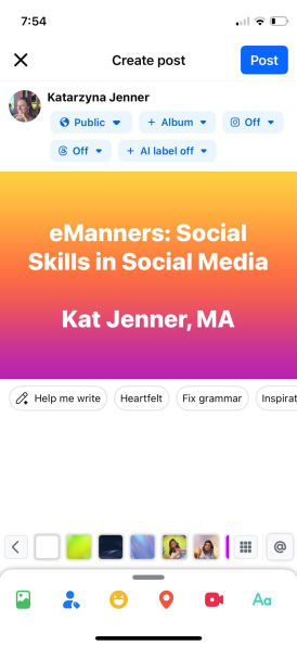 eManners:: Social Skills in Social Media