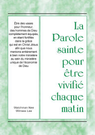 Title: Être des vases pour l'honneur, des hommes de Dieu complètement équipés, en étant fortifiés dans la grâce qui est en, Author: Witness Lee