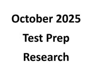 Title: October 2025 Test Prep Research, Author: Mometrix Product Development Team