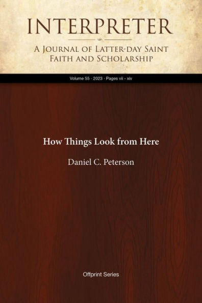 How Things Look from Here